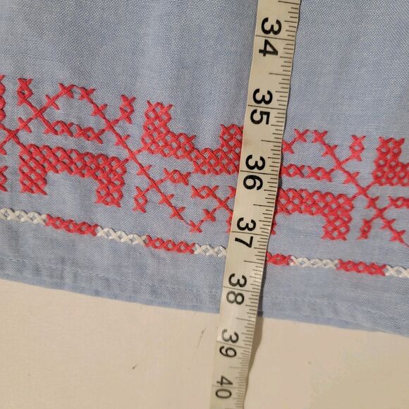 Jade Melody Tam Womens Dress Midi Size Large Embroidered Boho Sheath Chambray - Picture 8 of 8